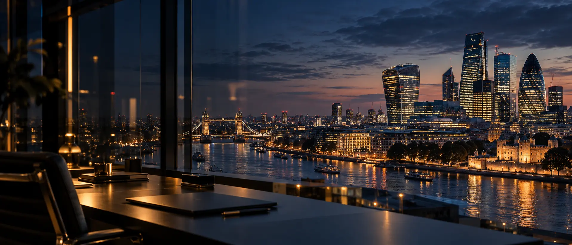 London financial district and modern market infrastructure